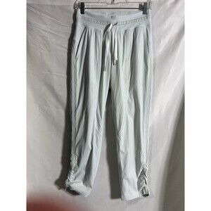 Lululemon Dance Studio MR Crop Pants 4 Track Swift Ankle Drawstring PLMC Green